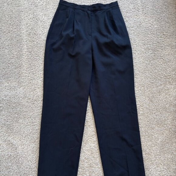 Vintage 90s Saks Fifth Avenue 100% Pure New Wool Pleated Trouser size 8 - Picture 1 of 7